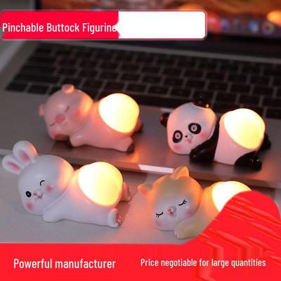 Pinchable Cartoon Butt Decompression Toy - Soft, Elastic Desktop Ornament