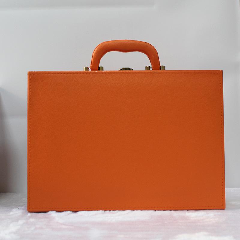Handheld Gift Box, Vintage Multi-color Leather Hand-held Storage Box, Decorative Gift Box, Storage Box