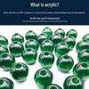 Green Imitation Jade Round Acrylic Beads for DIY Jewelry.