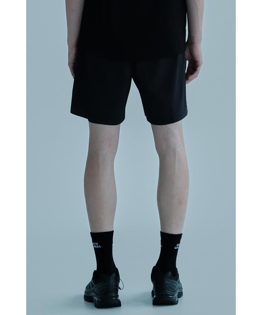 Eolseukamela [2-Pack] 2-In-1 Active 7-Inch Shorts_Half & Long Tights_Black