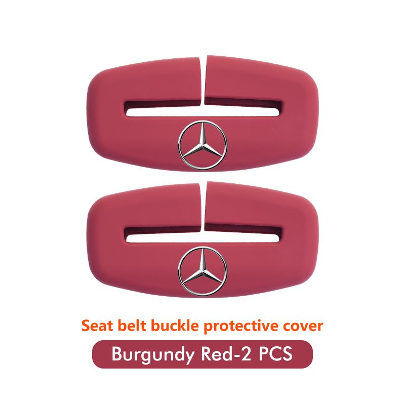 2pcs Car Safety Belt Protection Clip Seat Belt Lock Accessories For Mercedes Benz C180 C300 W124 W176 C200 C260 GLC CLE CLA AMG