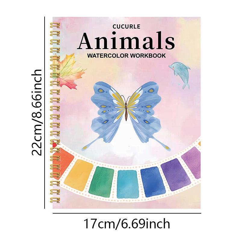 Spiral Bound Watercolor Workbook Special Coloring Practice Book For Art Painting