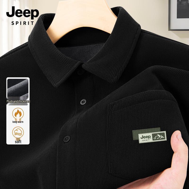 JEEP SPIRIT Men s Corduroy Plush Lined Shirt Jacket XL