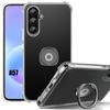 Shockproof Case - BOOLING - for Samsung Galaxy A57 5G - Transparent Silicone with Black Stand