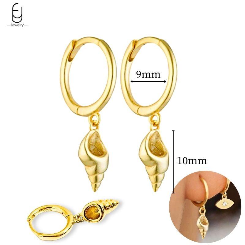 925 Silver Needle Vintage Gold Earrings Luxury Long Chain Tassel Crystal Hoop Earrings for Women Party Trend Jewelry