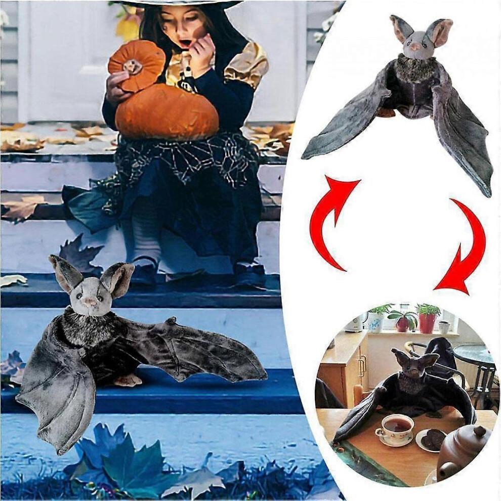 Adorable Bat Plush Toy Soft Halloween Gift for Kids Cute Decor 24cm Stuffed Animal