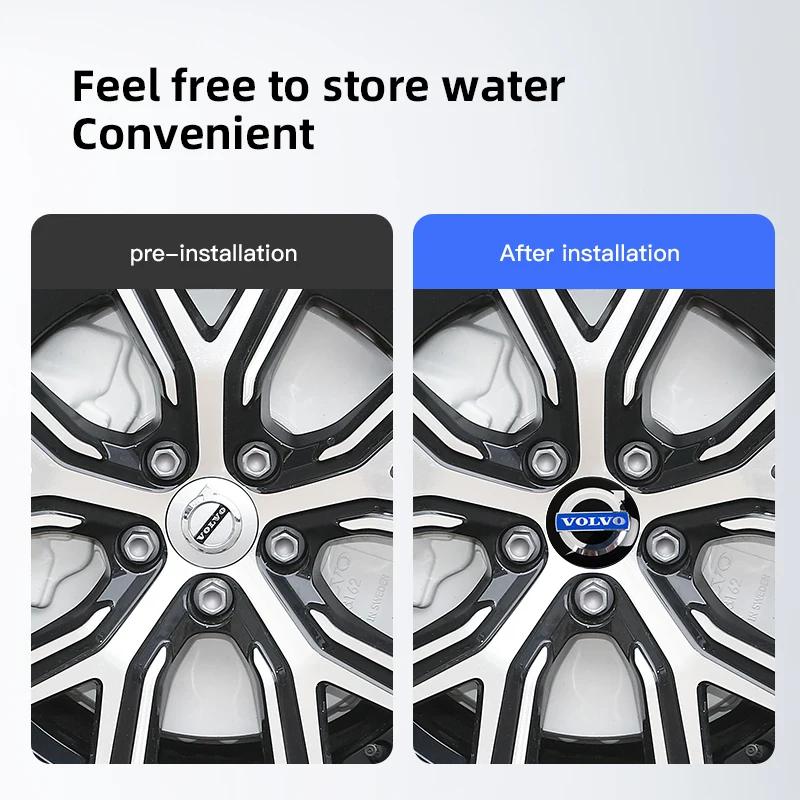 4 Stück 64mm Volvo Radnabenkappe Nabenkappe Abzeichen Emblem Aufkleber Autozubehör Für Volvo S40 S60 S80L XC60 XC90 V40 V60 V50 V90