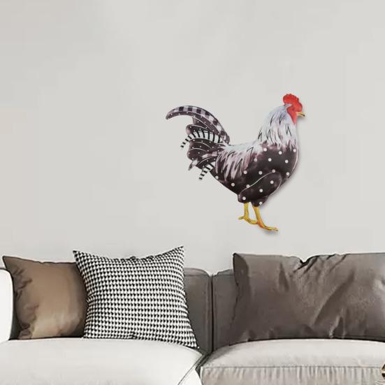 Yousheng Metall Hane Dekorasjon Vegg eller Dørdekor Hane Skilt Realistisk Hane Dekorasjon for Gårdsstue Veranda Hage Dekor