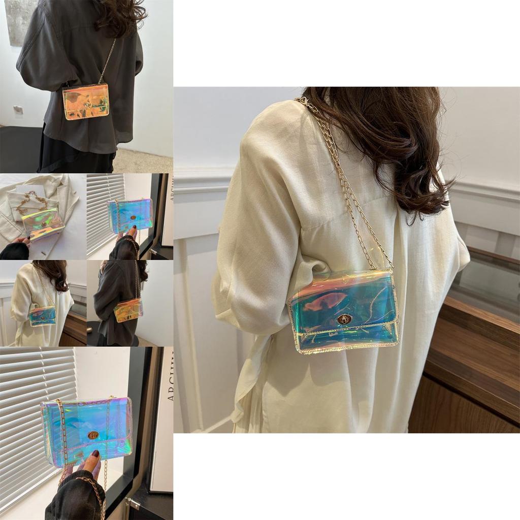 Stylish Summer 2024 Pvc Shoulder Bag Trendy Street Style Crossbody Bag