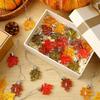 JULMELON 24 Pcs Fall Maple Leaf Ornaments, Thanksgiving Maple Leaf Tree Hanging Pendant Acrylic Hanging Ornaments for Autumn Harvest Small Tree Home