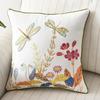 Butterfly Cushion Cover 45x45cm Floral Country Style Pillow Cover Cotton Embroidery Suqare Home decoration for Living Room