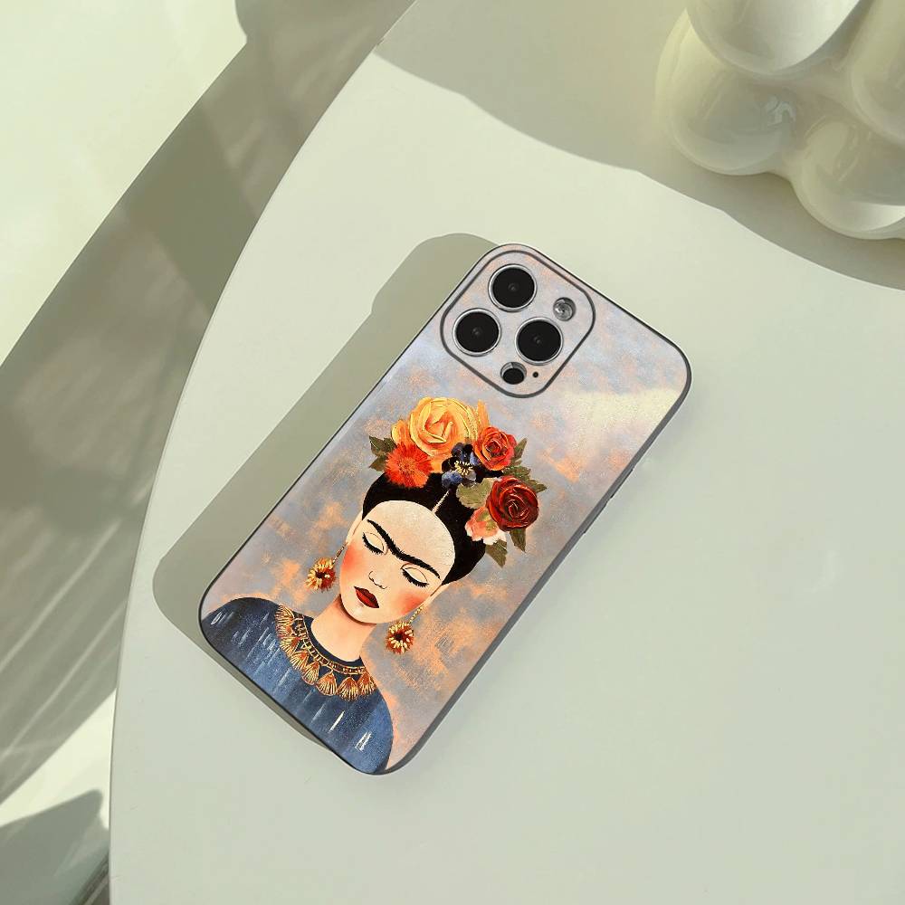 Θήκη Κινητού A-Artist F-Frida K-Kahlos Για iPhone 17,16,15,14,13,12,11 Pro Max,16/15/14Plus,XS Μαλακό Μαύρο Κάλυμμα