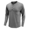 Men's Henley Shirts Long Sleeve Soft Casual Slim Fit Basic Stretch Breathable Henley T-Shirt Workout Moisture Wicking Athletic Tops Tee for Male
