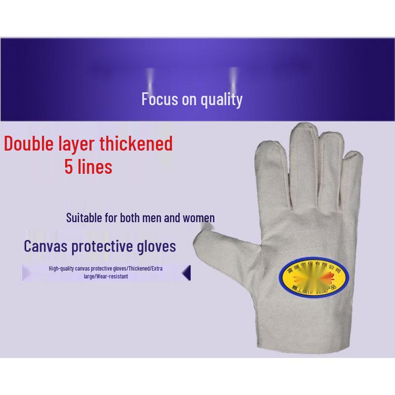 Durable Canvas Oil-Resistant Welding Gloves