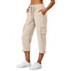 Pantalones Cargo de Secado Rápido para Mujer con Cordón Ajustable Corte Holgado Casual para Trabajo Senderismo al Aire Libre Viajes Ligeros