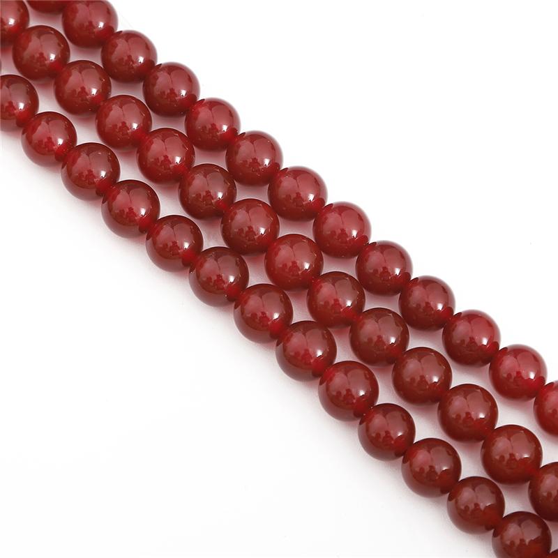 4-14mm/28-90Pcs Red Agate Stone Beads For Jewelry Making DIY Bracelet Necklace