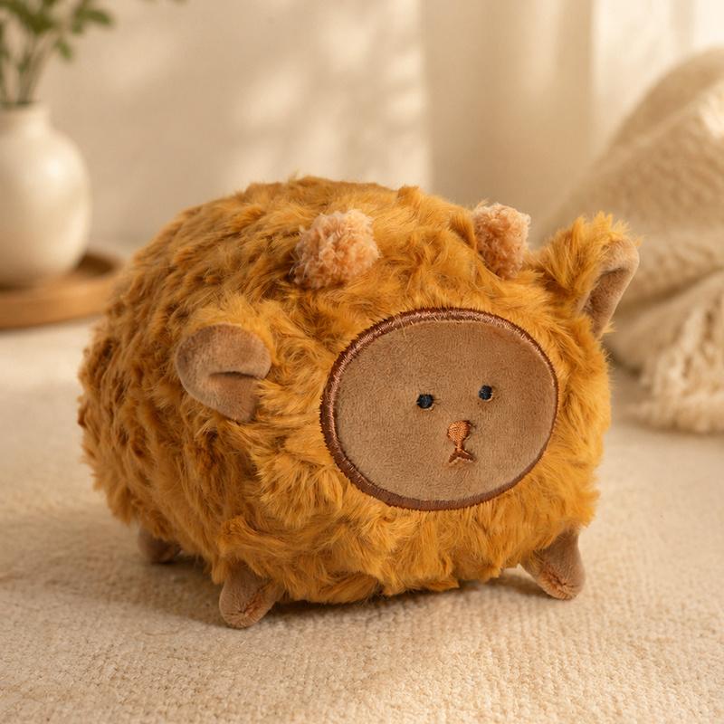 Poupée Agneau en Peluche 15 cm Jouet en Peluche Rempli Blanc Crème Rose Marron Animal de la Prairie Peluche Cadeau d'Anniversaire 15cm