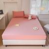 1pc Solid Color Fitted Sheet 100% Cotton Bedsheets Yarn Dyed Bed Cover Breathable Bed Linen sabanas para cama (No Pillowcase)