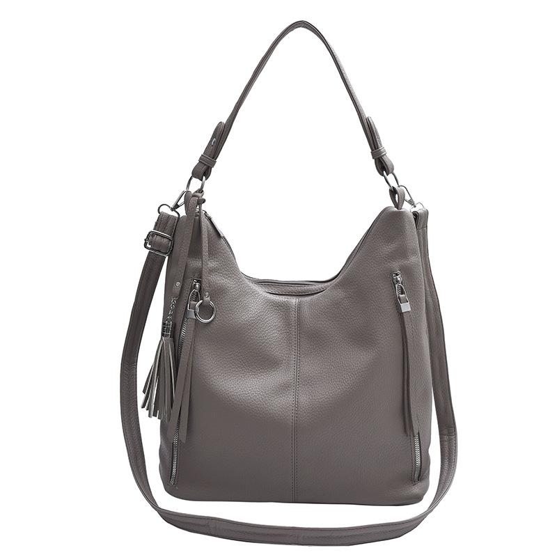 Women Double Zipper Decor Tote Bag New Fashion Versatile One Shoulder Underarm Bag Autumn Winter Large Capacity Crossbody Bag