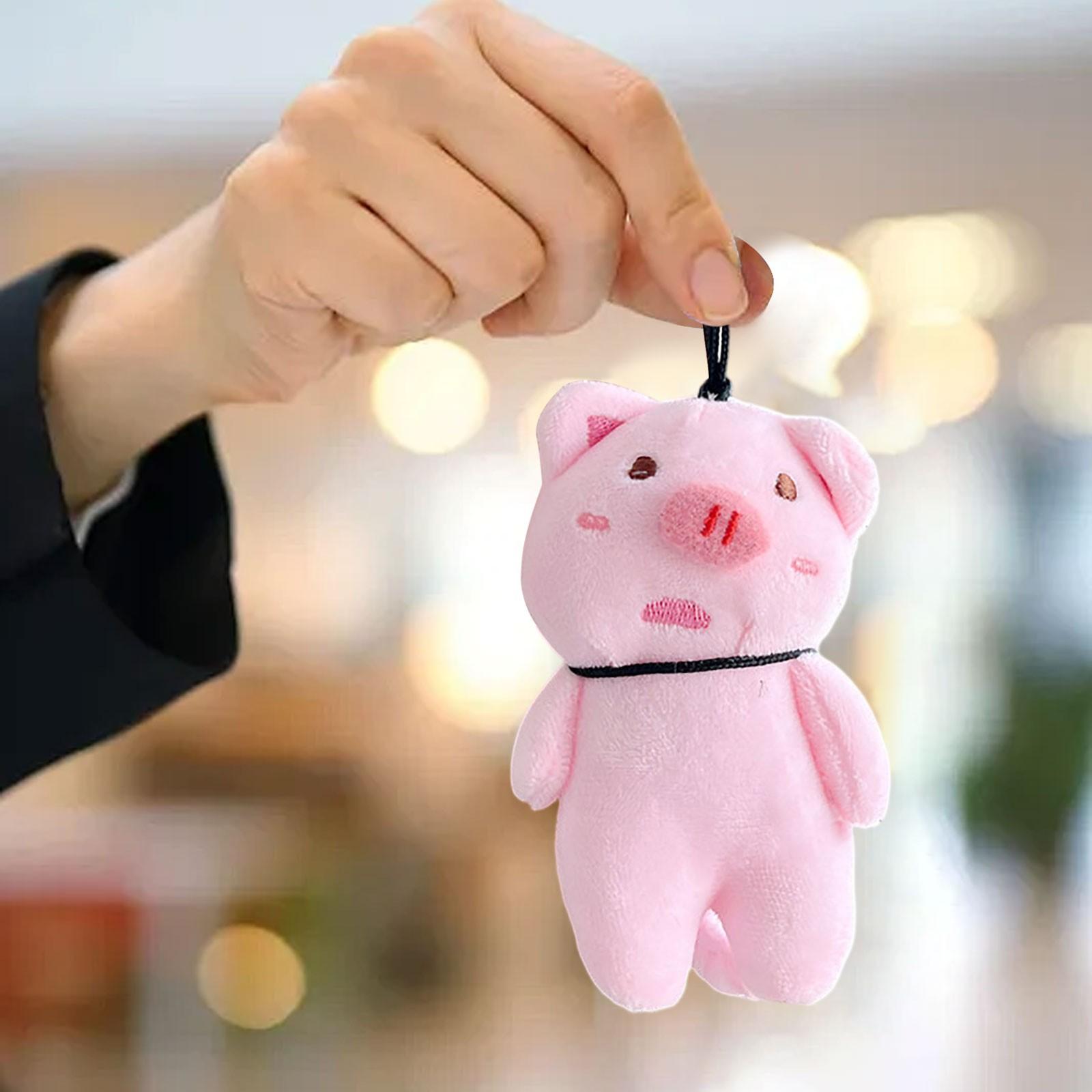 

Милый маленький поросенок Милый поросенок с кривой головой Креативный кулон, Персонализированная плюшевая игрушка-кукла Украшение для сумки One Size