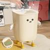 Cute Cartoon Trash Can with Paper Holder - Large Capacity for Home, Dorm, or Bedroom Use