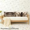 Feathery Patterned Rectangle Pillowcase Suitable For Sofa Bedroom Car Pillow Cover Cushion Rectangular Back Cushion