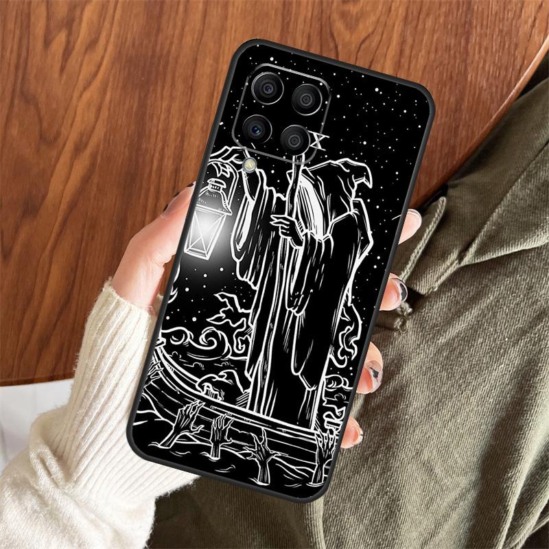 The Hermit Tarot Card Grim Reaper Case For Samsung Galaxy M11 M21 M31 M35 M12 M13 M14 M15 M16 M36 M56 M53 M32 M52 M55 M34 M54