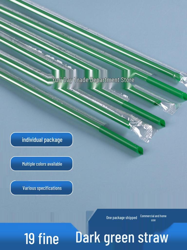 Individually Wrapped Transparent Sharp Tip Boba Straws - Pack of 1
