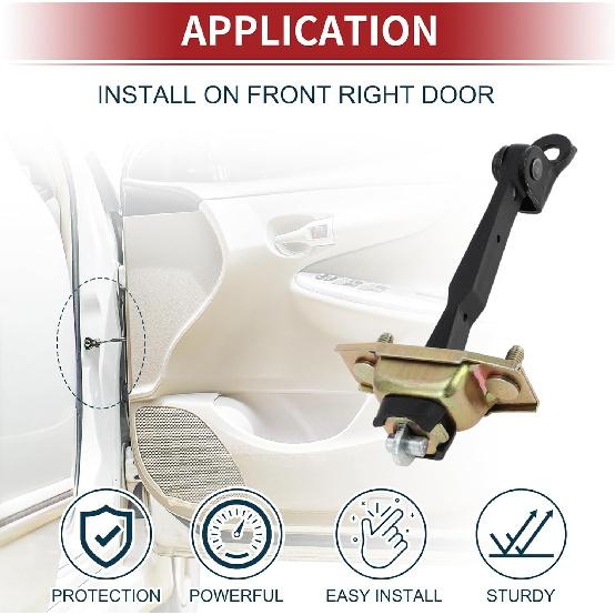 ACROPIX Door Check Strap Stopper Limiter Door Checker Arm Assembly Front Right Door Check Bracket Stop for Toyota Camry for Lexus ES300 No.6861033031