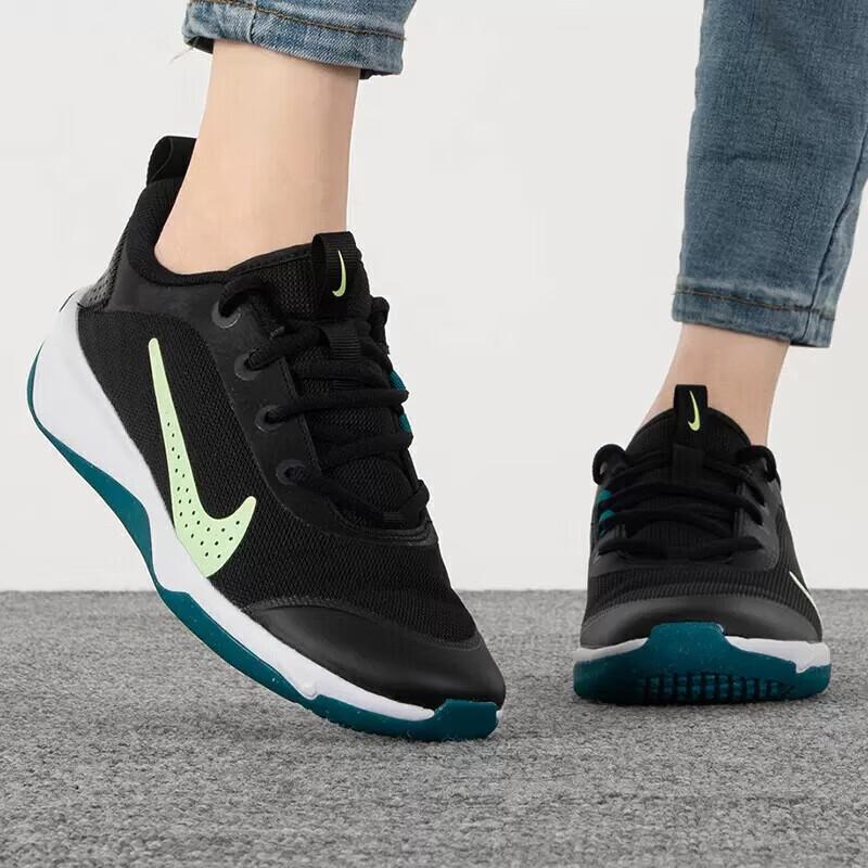 Nike Omni Multi-Court GS Black Bright Spruce Kids Sneakers White Barely-Volt DM9027-003