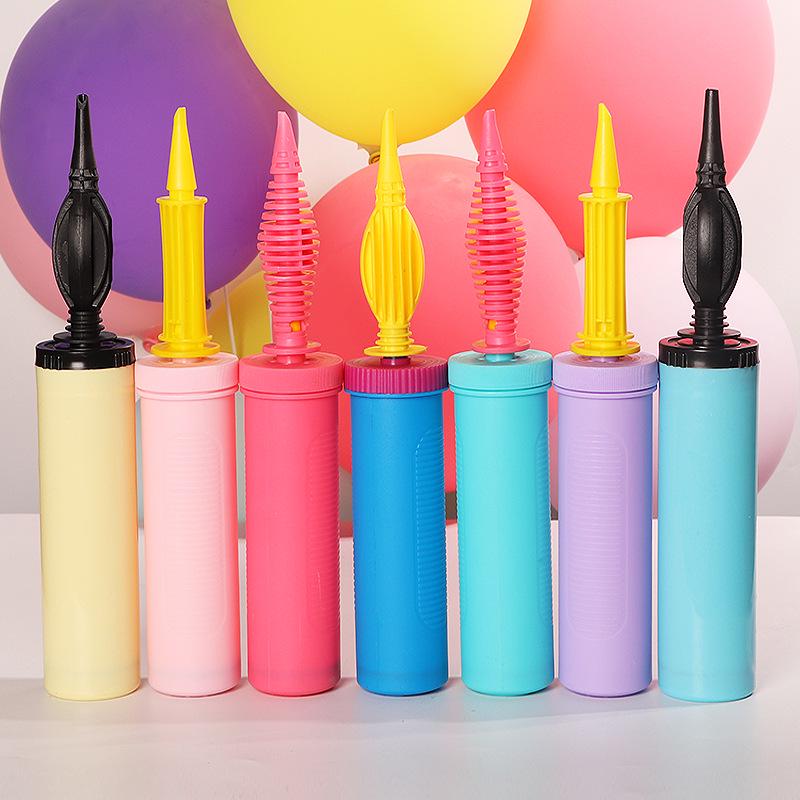 Macaron Bright Color Portable Two-Way Hand Push Wedding Balloon Inflator