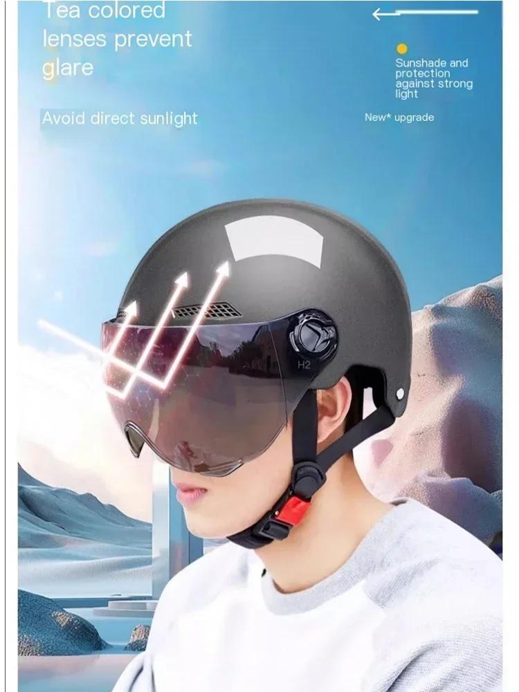 2025 Helmet For Men And Women Motorcycle Sun Protection Riding Half Helmet ABS Shell Security Helmet