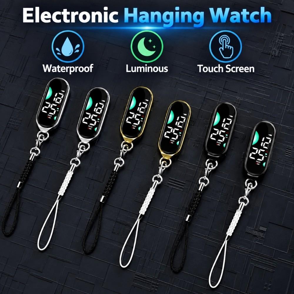Silent School Clock Waterproof Pendant Keychain Watch Creative Electronic Hanging Watch  Children
