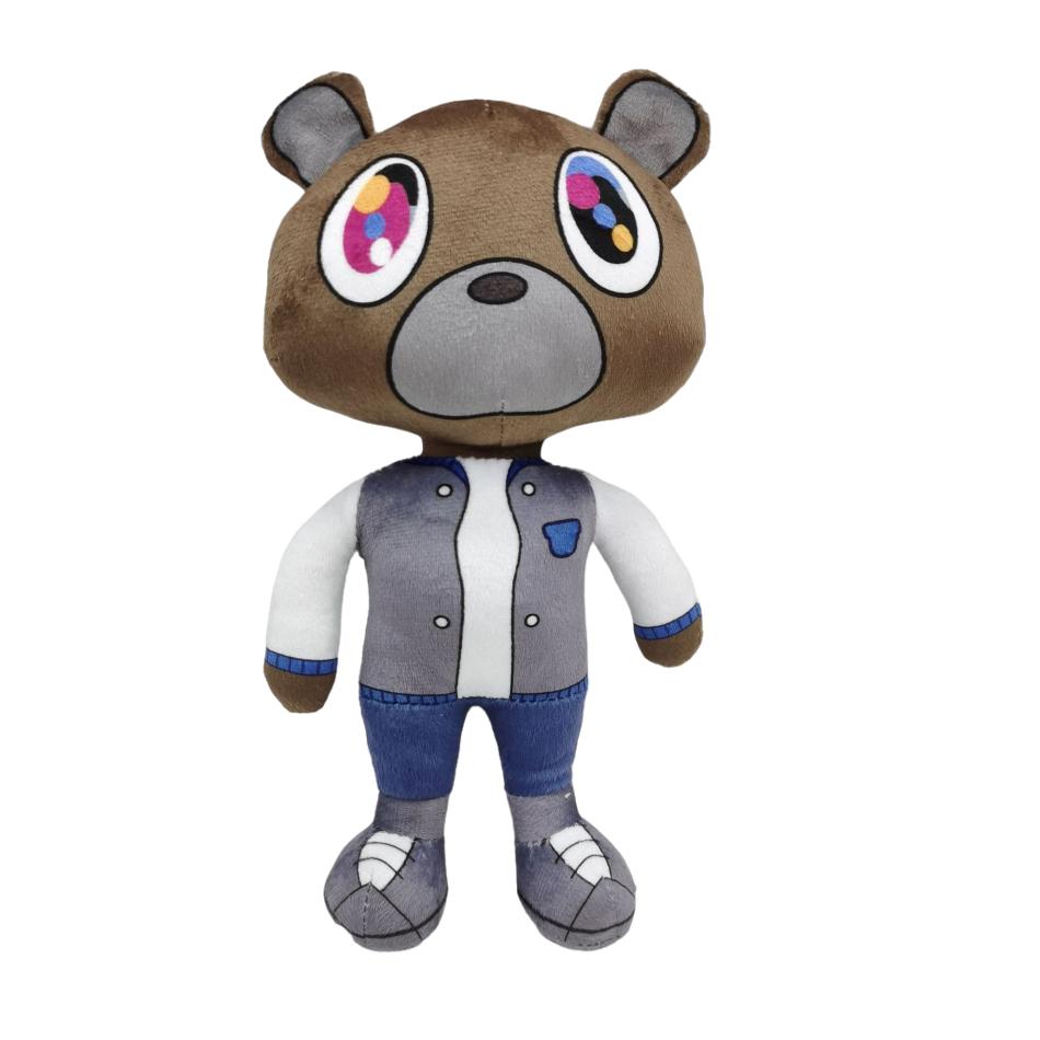 26CM Kanye Teddybär Plüschtier Cartoon Bär Puppen Gefülltes Stofftier Weihnachten Geburtstagsgeschenk für Kinder