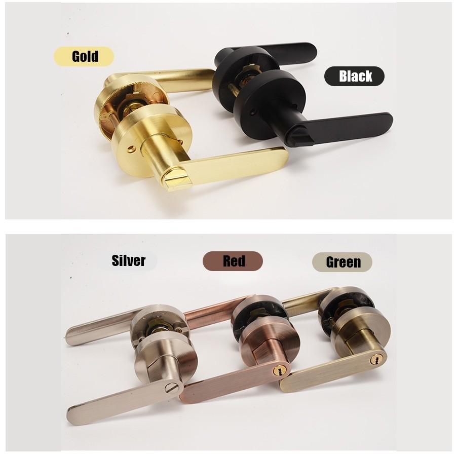 Handle Door Lock Set Room Door Adjustable Solid-state Lock Bedroom Door Lock Tubular Lever Lock Aluminum Alloy Door Lock