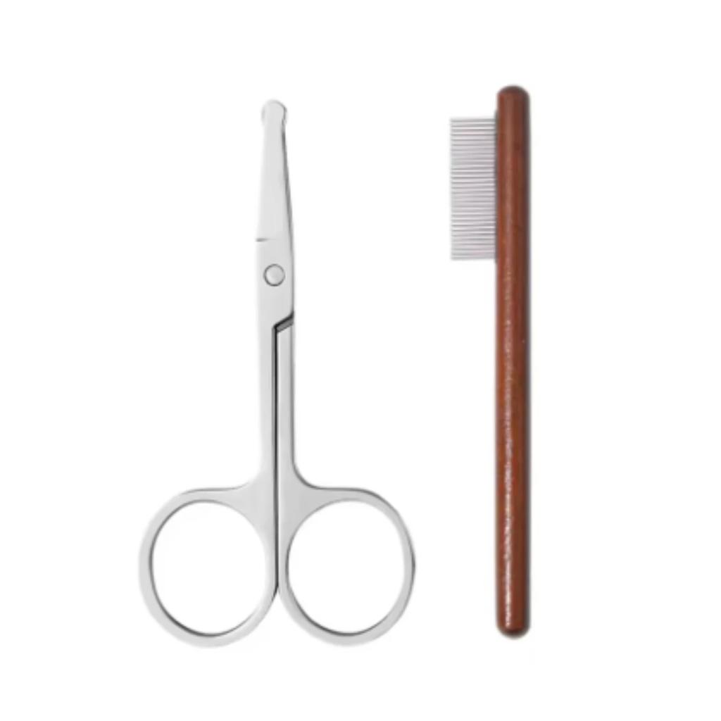 Tear Stain Remover for Dogs and Cats Pet Facial Cleaning Comb Grooming Tool to Remove Eye Boogers Tear Stains and Dirt Wooden