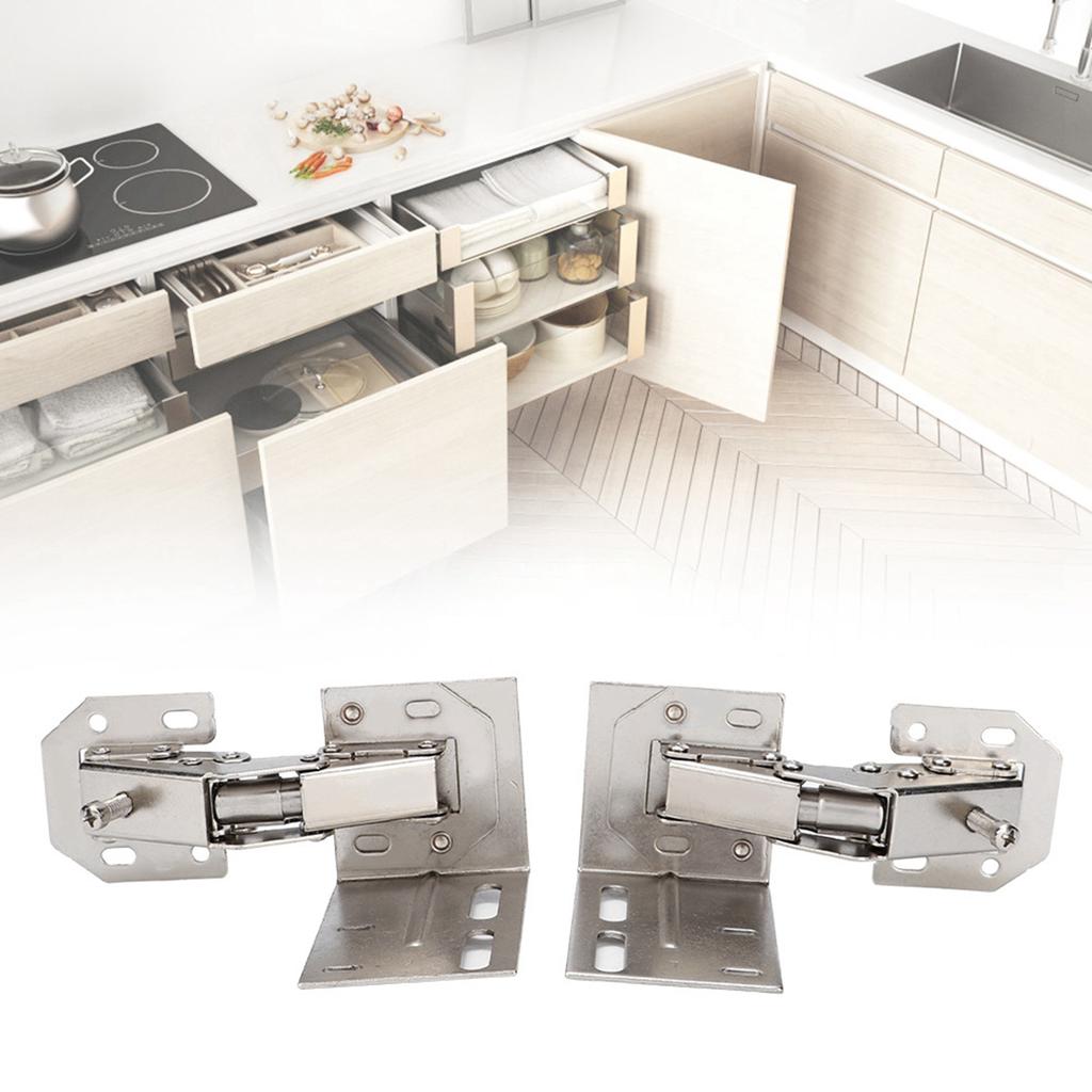 2 Stück Edelstahl Brückentyp Scharniere Türscharnierzubehör für Zuhause Schubladentür