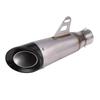 Stainless Steel Universal Motorcycle Exhaust Muffler Tail Pipe Tailpipe Tip Titanium Color