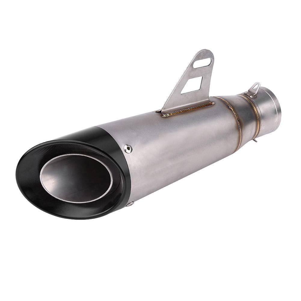 Stainless Steel Universal Motorcycle Exhaust Muffler Tail Pipe Tailpipe Tip Titanium Color