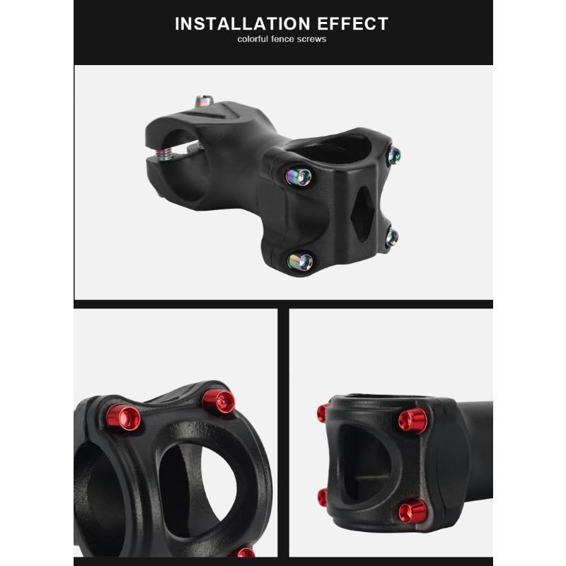 6pcs/set Bicycle Handlebar Screws Titanium-plated Colorful Stainless Steel M5*18MM Bike Handle Bar Stem Riser Screw In Bolts