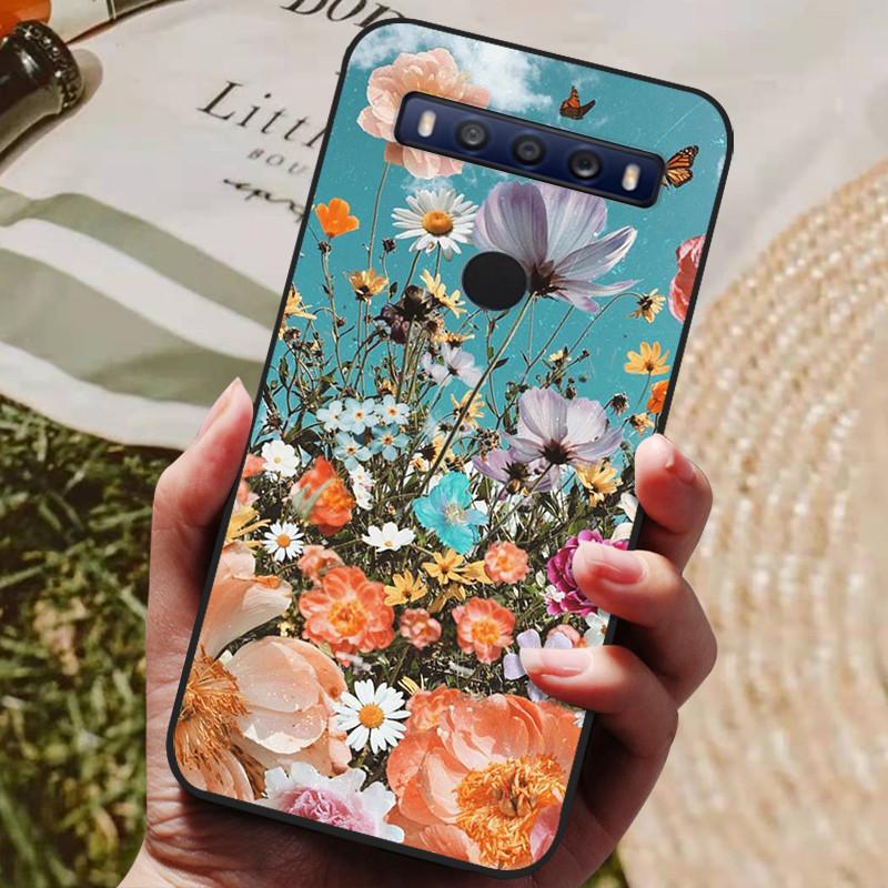 For TCL 10 SE Case Black TPU Silicon Shell For TCL 10SE Phone Cover Tcl 10se Cases T766H T766J T766U T766A Fundas Bumper Marble