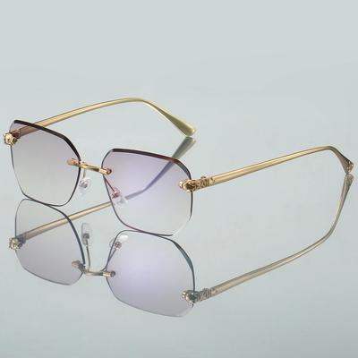 Trendy Retro Kovové Gradientní Stíny Pánské Vysoce Kvalitní Řidičské Sluneční Brýle Originální Značka Dámské Plážové Anti UV Sluneční Brýle