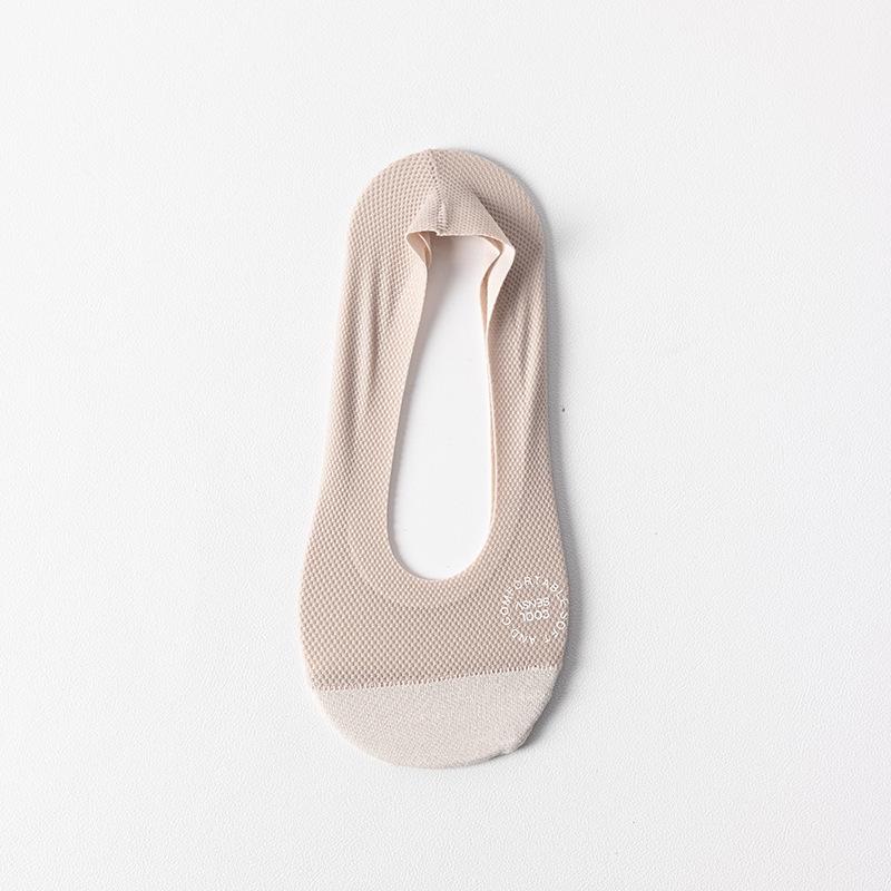5 Pairs of Ice Silk Boat Socks Women's Non-slip Heel Sole Summer Thin Socks Drag Shallow Mouth Invisible Short Socks