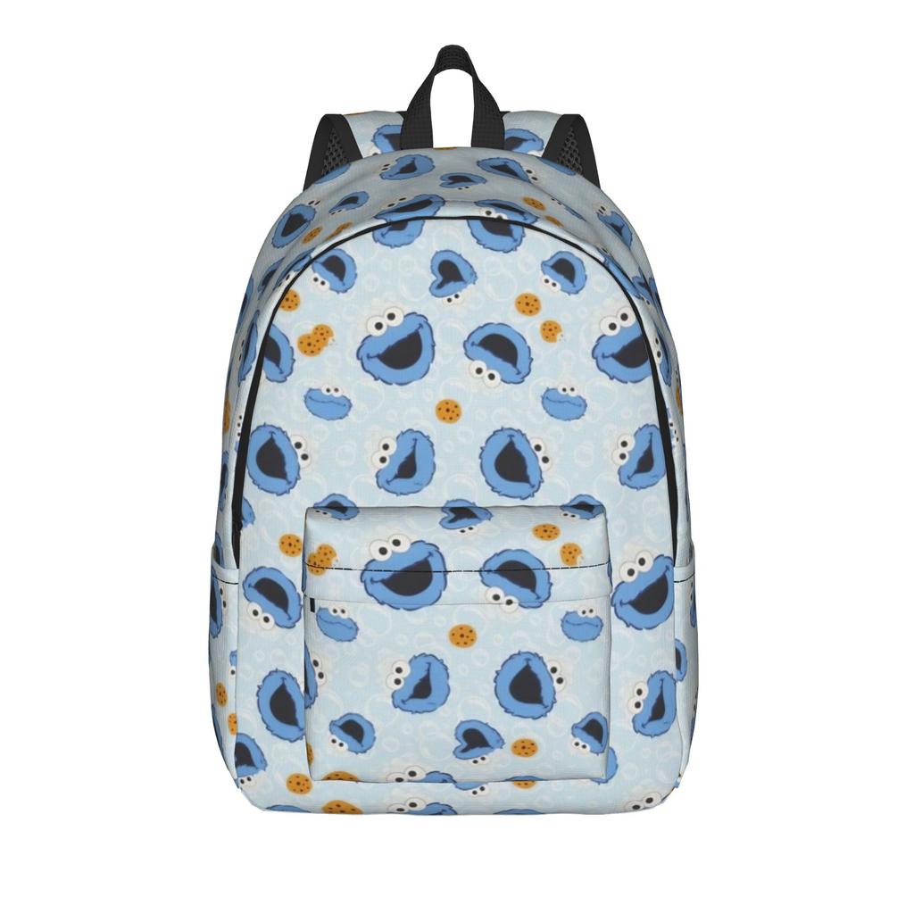 Cookies Anime Monsters Fashion Backpack Lightweight High School Hiking Travel Sesames Streets Daypack Laptop Shoulder Bag