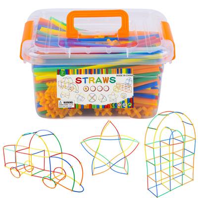 Straw Constructor Toys Building Blocks Toys Straws and Connectors Building Sets Motor Skills Engineering Educational Toy
