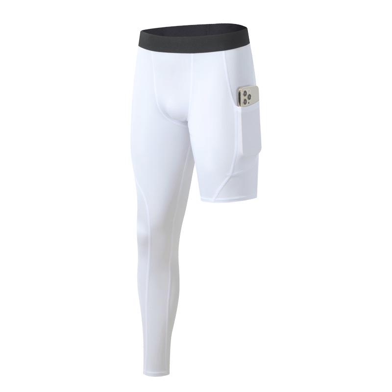 Men s Quick-Dry Compression Basketball Pants with Pockets – Long & Short Leg Options Medium