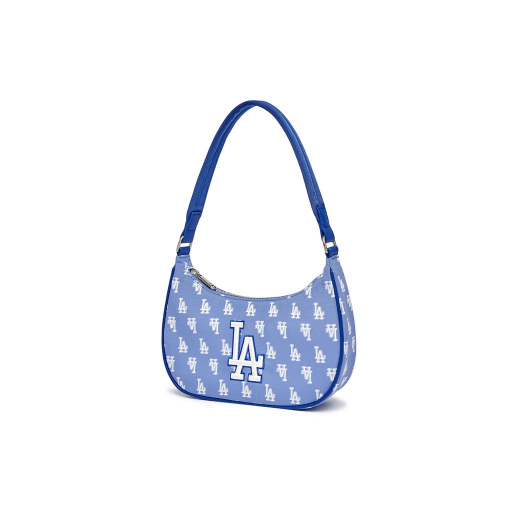 New MLB Polyester Shoulder Bag Hobo Bag Dumpling Bag Handbag Shoulder Bag Women's Blue 3ABQS012N-07CBL