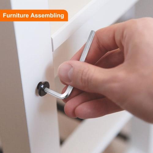 uxcell 4mm Ball Head L-Shaped Hex Wrench Set, Long Precision Tool Set, Easy to Apply Force, for Tightening, DIY Tools, Total Length 108mm