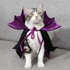 Bat Transformation Halloween Pet Costume Stand-collar Small Dog Knight Cape Cat Cosplay Cloak  Cat