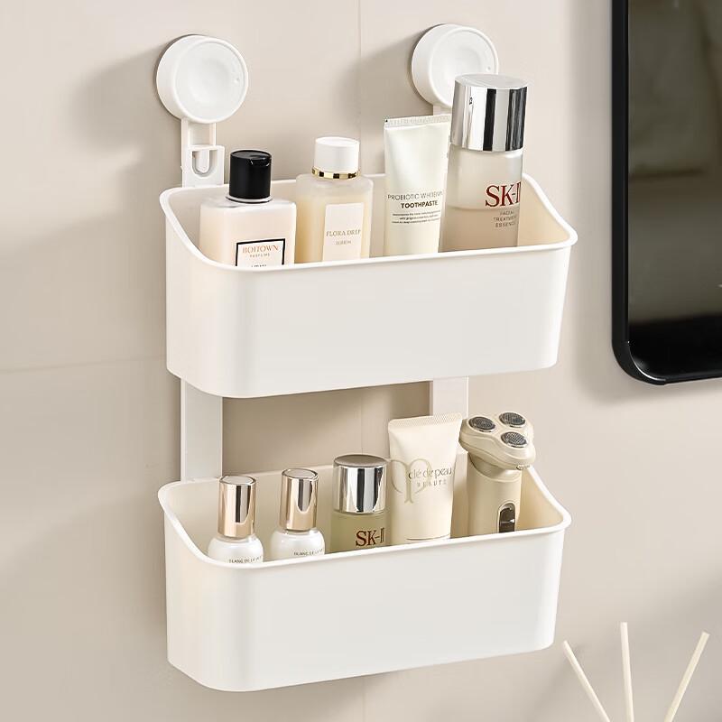 Wall-Mounted Suction Cup Storage Basket